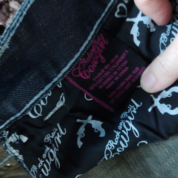 Women's Rock and Roll Cowgirl dark wash Denim 32x34 Used - Picture 7 of 11